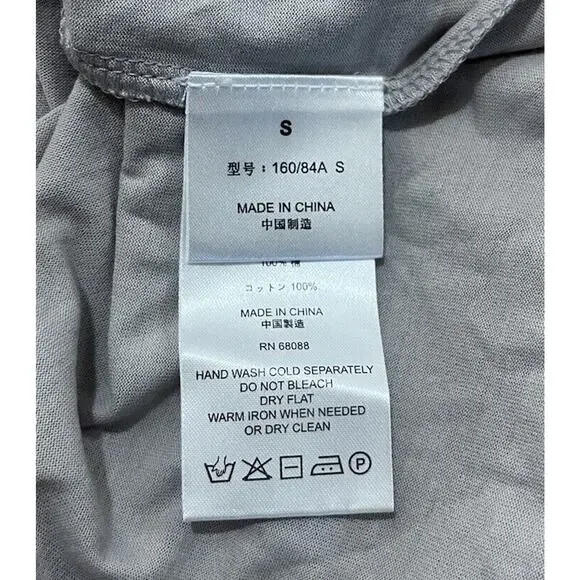 TSE 3/4 Sleeve Boat Neck Gray 100% Cotton Shirt Minimalist Capsule Size Small - Picture 6 of 7